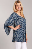 Chatoyant Casual Tie Dye Raglan Top
