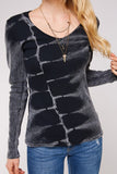 UrbanX Tie Dye Thermal Top Black Maho
