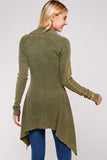 Urban X Mineral Washed Long Sleeve Thermal Tunic Outerwear Moss Green