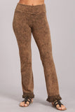 Chatoyant Mineral Wash Ankle Length Crochet Fringe Chestnut Brown