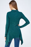 Urban X Mineral Washed Long Sleeve Thermal Tunic Outerwear Teal