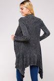 Urban X Mineral Washed Long Sleeve Thermal Tunic Outerwear Black