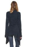Urban X Mineral Washed Long Sleeve Thermal Tunic Outerwear Midnight Navy