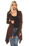 Urban X Mineral Washed Long Sleeve Thermal Tunic Outerwear Rusty Brown