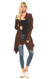 Urban X Mineral Washed Long Sleeve Thermal Tunic Outerwear Rusty Brown