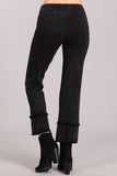 Chatoyant Mineral Wash Cropped Straight Fit Black