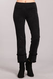 Chatoyant Mineral Wash Cropped Straight Fit Black
