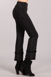 Chatoyant Mineral Wash Cropped Straight Fit Black