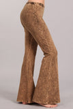 Chatoyant Mineral Wash Bell Bottoms Chestnut Brown