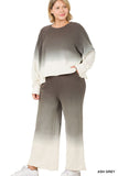 Plus Size Tie Dye French Terry Lounge Set