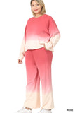 Plus Size Tie Dye French Terry Lounge Set
