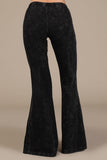 Chatoyant Mineral Wash Bell Bottoms Black