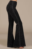 Chatoyant Mineral Wash Bell Bottoms Black