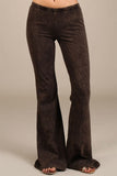 Chatoyant Mineral Wash Bell Bottoms Brown