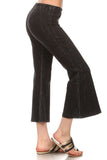 Chatoyant Mineral Washed Crop Flare Black