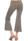 Chatoyant Mineral Washed Crop Flare Taupe Grey