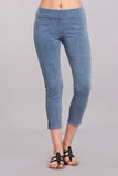 Chatoyant Mineral Wash Side Lace Leggings Lt. Denim