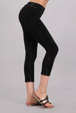 Chatoyant Mineral Wash Side Lace Leggings Black