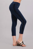Chatoyant Mineral Wash Side Lace Leggings Electric Blue