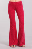 Chatoyant Mineral Wash Bell Bottoms Raspberry