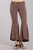 Chatoyant Mineral Wash Cropped Flare Bells Desert Taupe