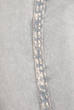 Chatoyant Mineral Wash Side Lace Leggings Silver