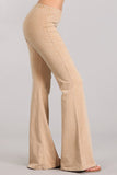 Chatoyant Mineral Wash Bell Bottoms Beige