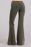 Chatoyant Mineral Wash Bell Bottoms Dark Moss