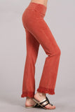Chatoyant Mineral Wash Ankle Length Crochet Fringe Rust