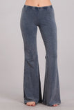 Chatoyant Mineral Wash Bell Bottoms Blue Gray