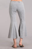 Chatoyant Mineral Wash Cropped Flare Bells Silver
