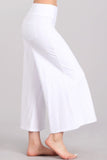 Chatoyant Mineral Wash Cropped Wide-Leg Pants White