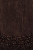 Chatoyant Mineral Wash Ankle Length Crochet Fringe Brown