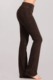 Chatoyant French Terry Mineral Wash Boot Cut Pants Brown