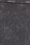 Chatoyant Mineral Wash Ankle Length Crochet Fringe Dark Ash Gray