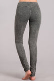 Chatoyant Crochet Lace Leggings Taupe Gray