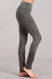 Chatoyant Crochet Lace Leggings Taupe Gray
