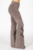 Chatoyant Double Fringe Bell Bottoms Desert Taupe