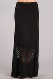 Chatoyant Black Lace Skirt