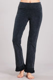Chatoyant Mineral Wash Ankle Length Crochet Fringe Charcoal Navy