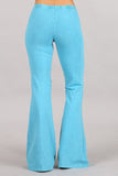 Chatoyant Mineral Wash Bell Bottoms Aqua