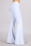 Chatoyant Mineral Wash Bell Bottoms Powder Blue