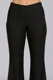 Chatoyant Eyelet Stretch Pants Black