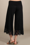Chatoyant Lace Gauchos Black