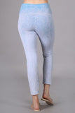 Chatoyant Mineral Wash Capris Powder Blue