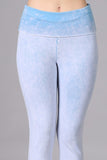 Chatoyant Mineral Wash Capris Powder Blue