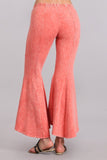 Chatoyant Mineral Wash Cropped Flare Bells Peach