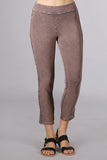 Chatoyant Mineral Wash Side Lace Leggings Desert Taupe
