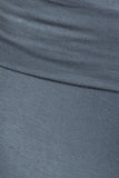 Chatoyant Fold Over Waist Palazzo Smokey Blue