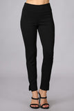 Chatoyant Crop Capris with Side Split Black